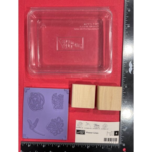 Stampin Up! Flower Lines Double-Mounted Stamp Set 116200 True Friend Unmounted - Picture 1 of 3